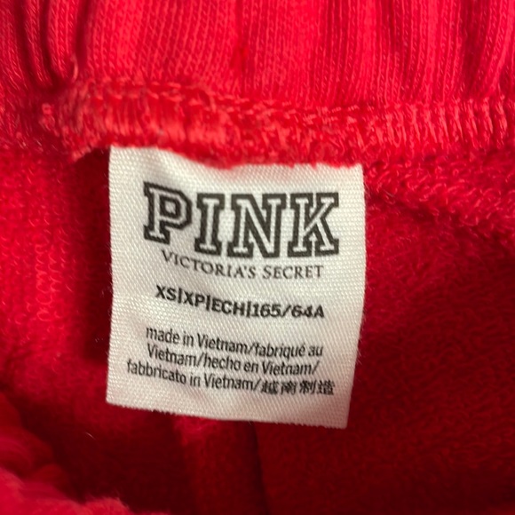 NWOT rare HTF PINK Victoria’s Secret red dog print joggers sweatpants size xs - Picture 8 of 13